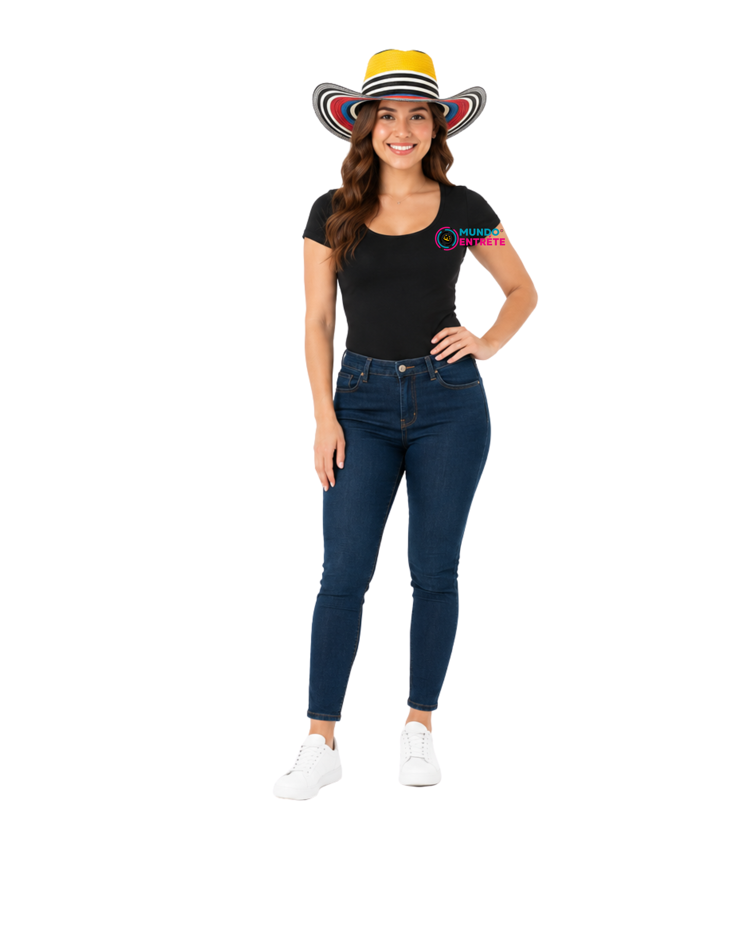 Sombrero Colombiano Vueltiao Tricolor Grande