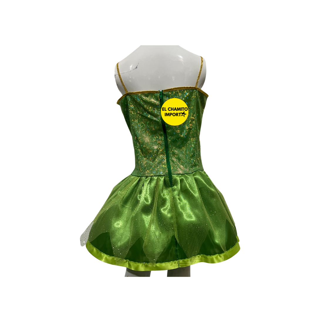 Disfraz Tinkerbell  Niñas, Vestido  Fiesta + Alas