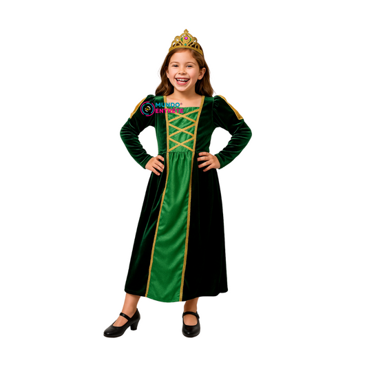 Disfraz de la Princesa Fiona para Niña + Corona