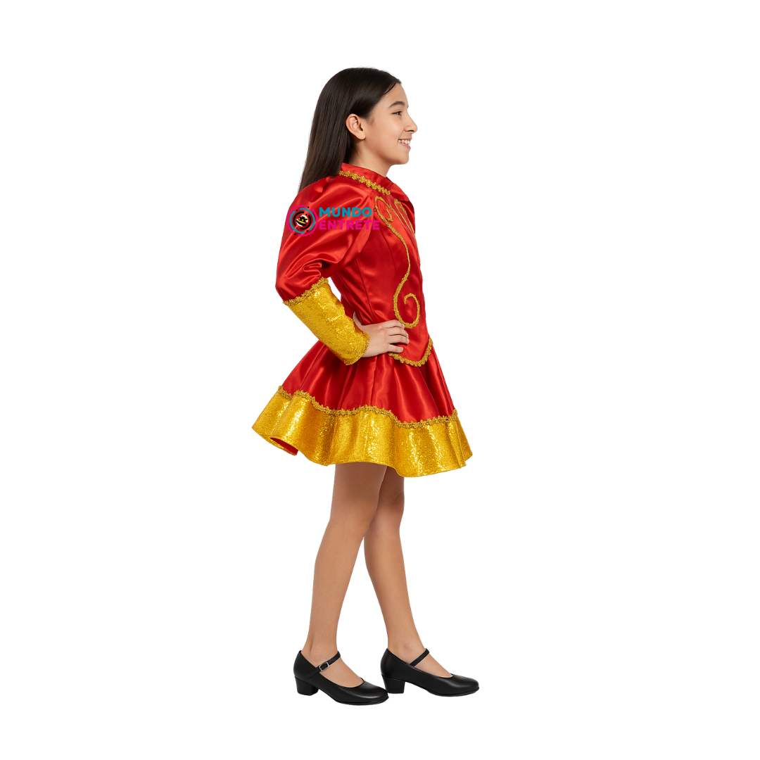 Vestimenta Caporal Niña Juvenil Con Falso Fiestas Patrias