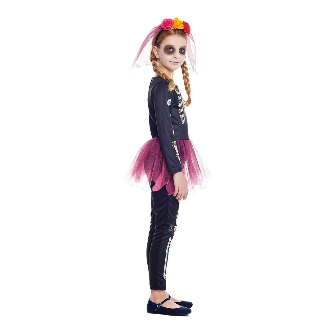 Disfraz Catrina Niña Dia De Los Muertos Halloween