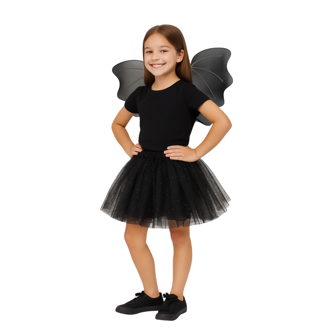 Disfraz Murcielago Niña Tutu + Alas Halloween