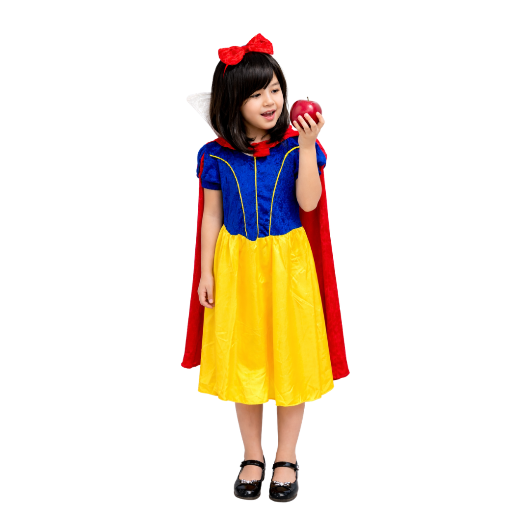 Disfraz Blancanieves Niña Con Capa + Peluca