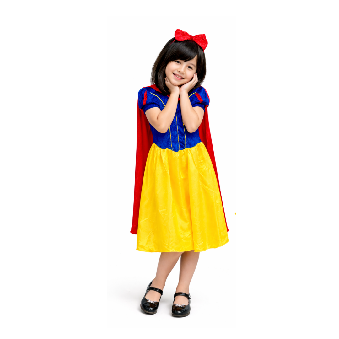 Disfraz Blancanieves Niña Con Capa + Peluca