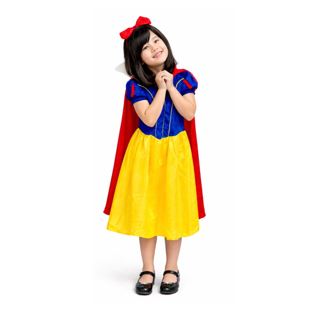 Disfraz Blancanieves Niña Con Capa + Peluca
