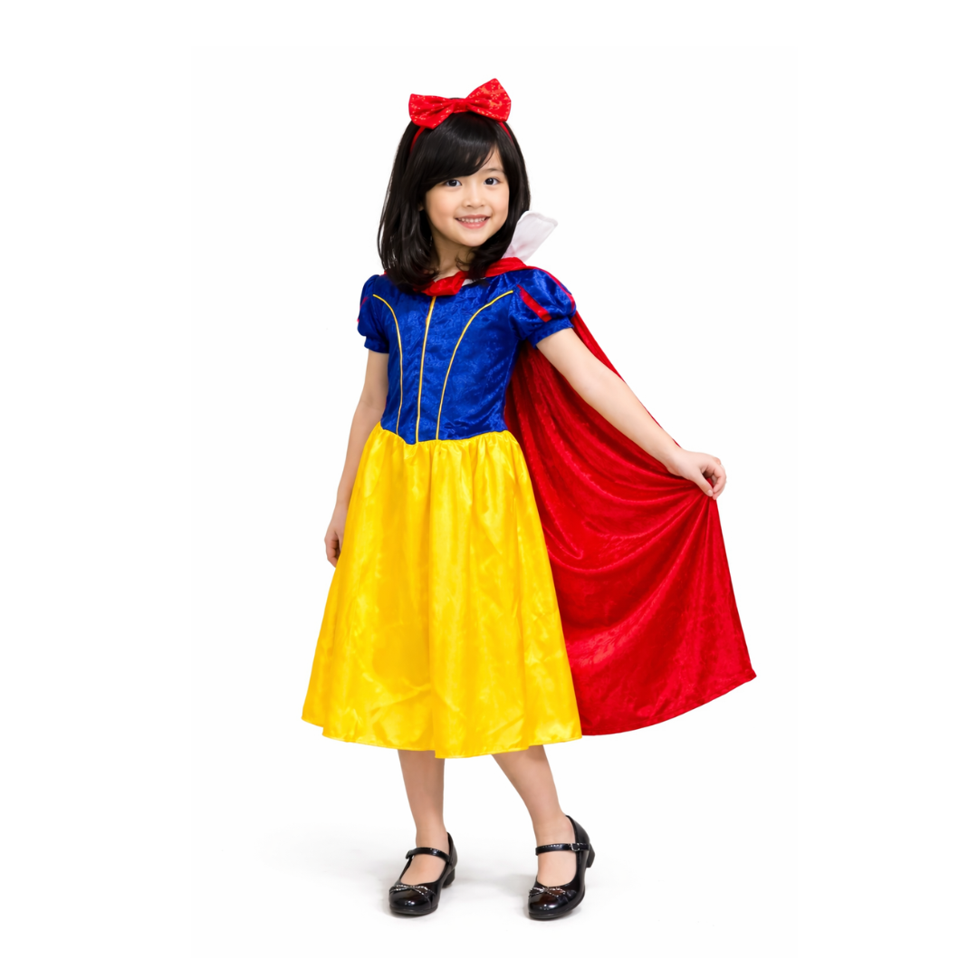 Disfraz Blancanieves Niña Con Capa + Peluca