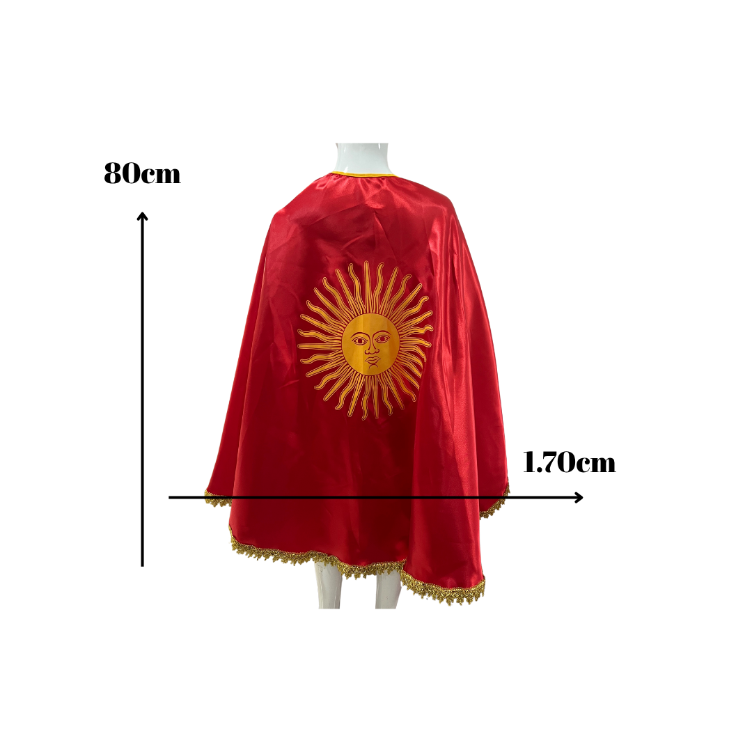 Capa Para Traje La Tirana Estampada Niños/ Fiestas Patrias