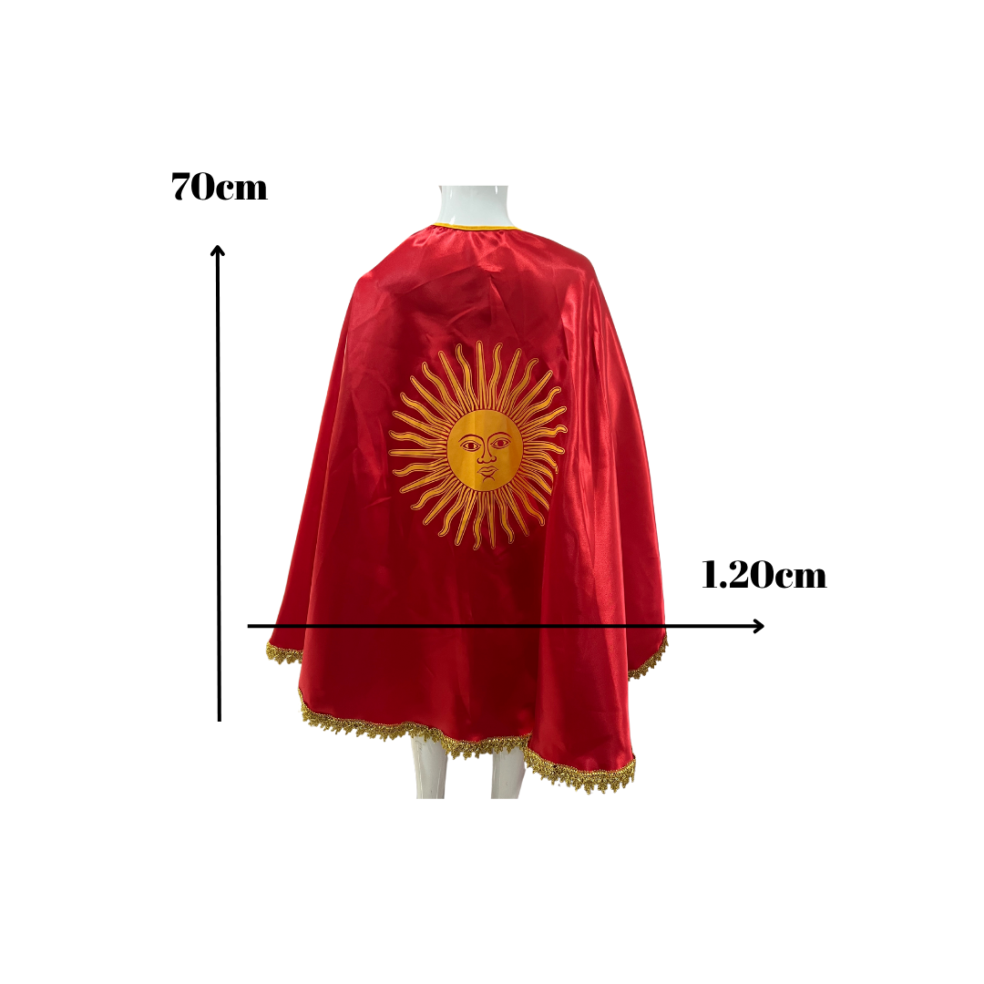 Capa Para Traje La Tirana Estampada Niños/ Fiestas Patrias