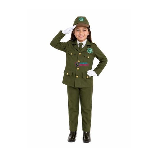 Traje Carabinero Unisex para Niña