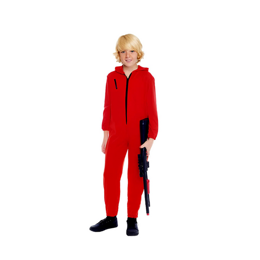 Disfraz Traje Casa Papel Overol+mascara+ Arma  Niño