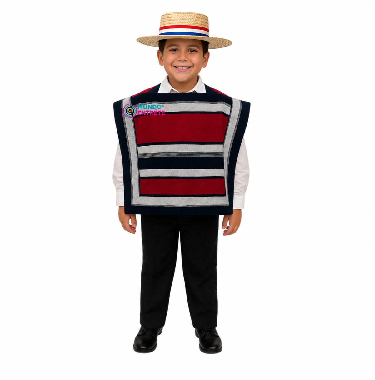 Manta/Poncho + Sombrero chupalla-Huaso Niño