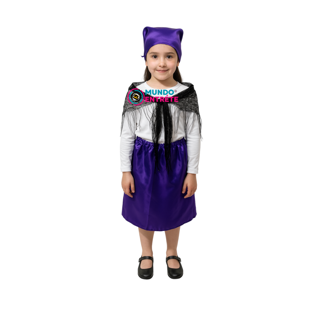 Traje Típico Chilote Niñas/Fiestas Patrias Chile