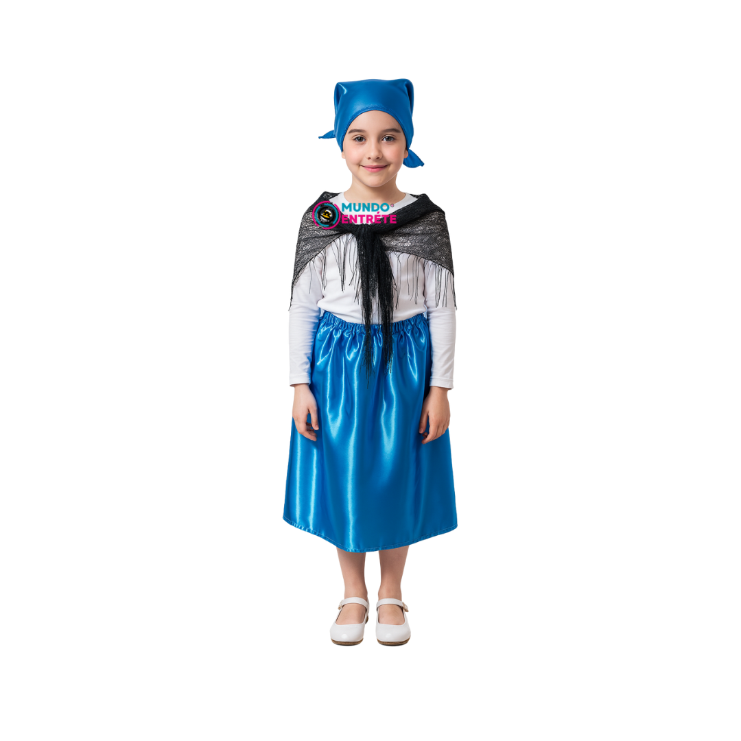 Traje Típico Chilote Niñas/Fiestas Patrias Chile