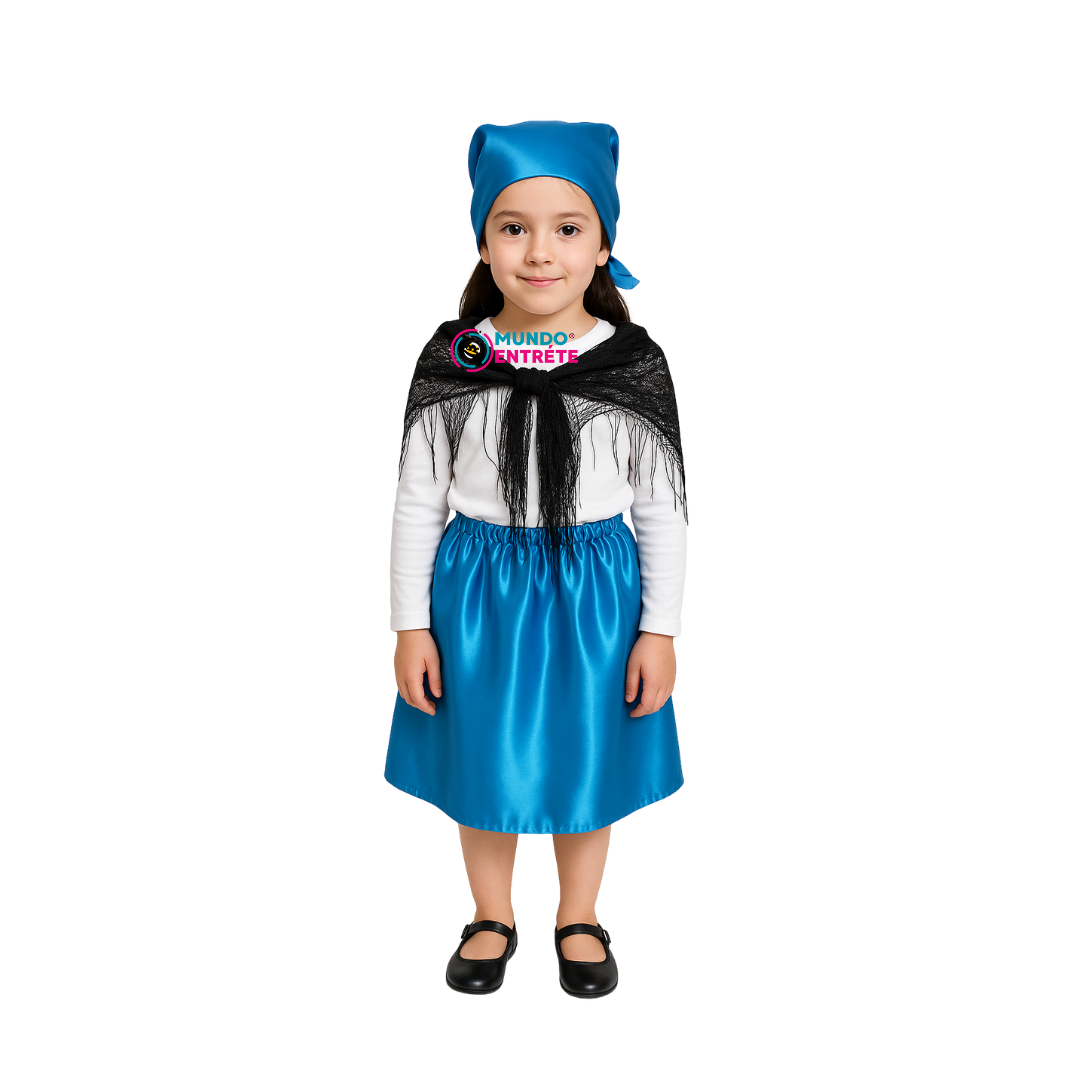 Traje Típico Chilote Niñas/Fiestas Patrias Chile