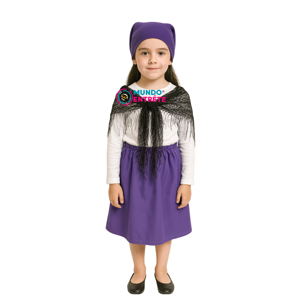 Traje Típico Chilote Niñas/Fiestas Patrias Chile
