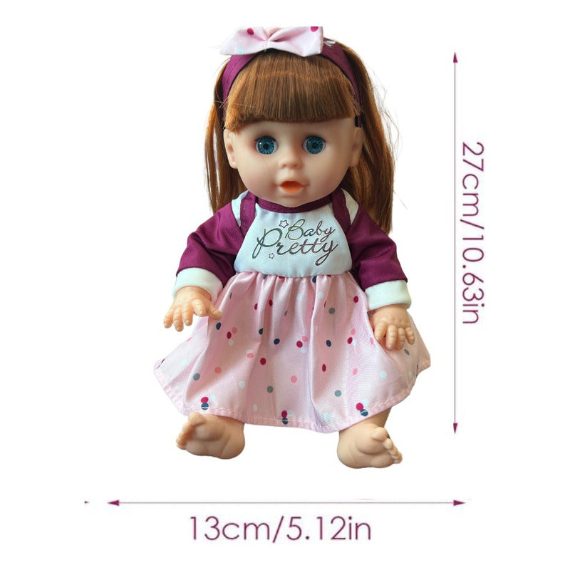 Muñeca Hace Pipi /sonido Con Saquito De Dormir + Accesorios