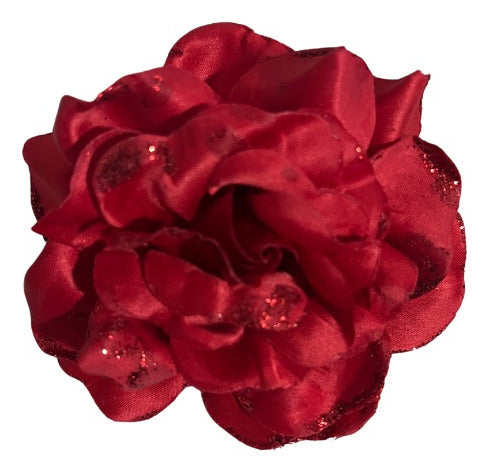 Set X2 Pinches De Flor Rosa Para Cabello Baile Huasa