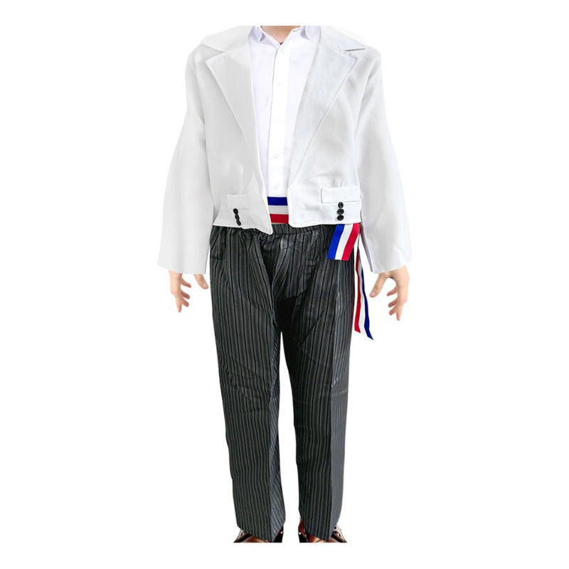 Traje Huaso Blanco Elegante Niño Fiestas Patrias