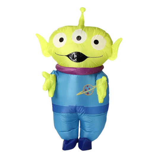 Disfraz Inflable Alien Animado Azul Adulto 160-190cm