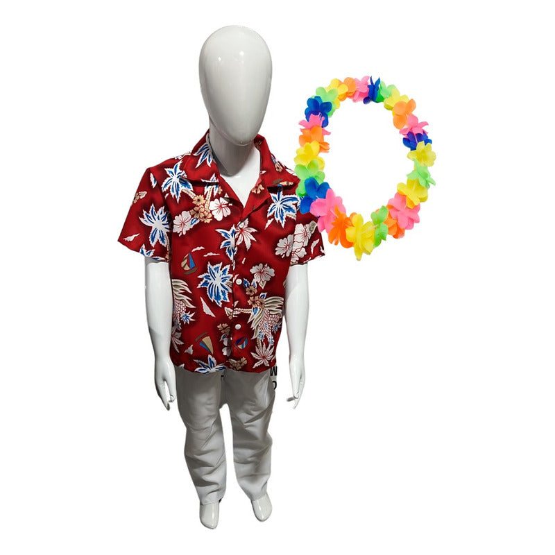 Traje Pascuense Niño Traje Pascuense Hawaiano 3 Pzas