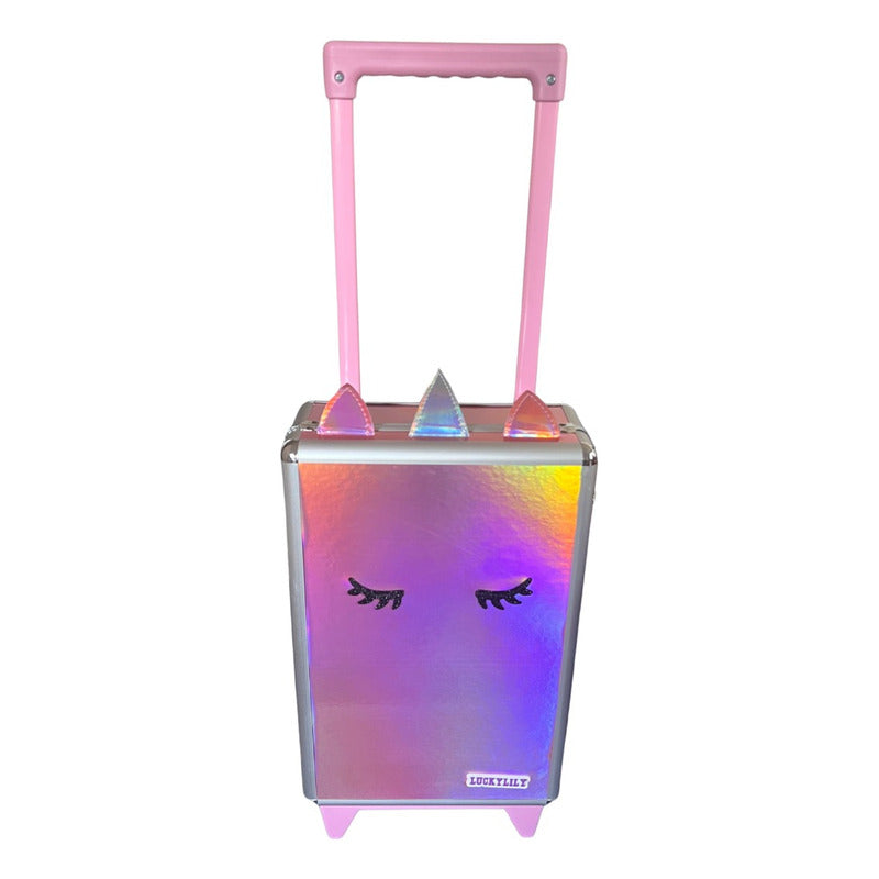 Set Maquillaje Infantil Niñas Maleta Con Ruedas Unicornio
