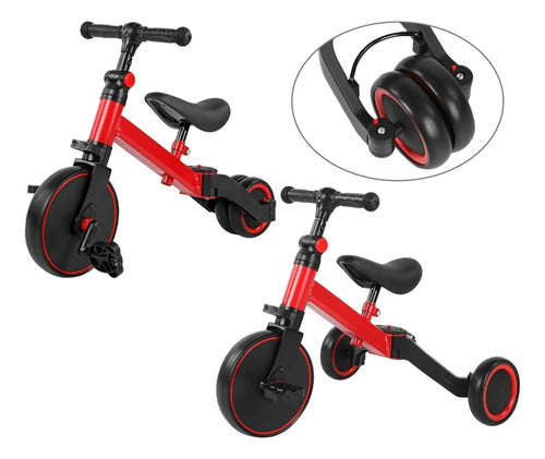 Bicicleta De Equilibrio Y Triciclo 3 En 1 Plegable