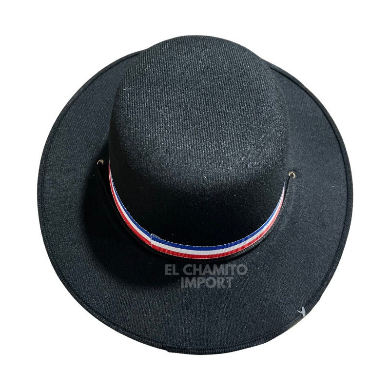 Sombrero Huaso Niño Fiestas Patrias - Cinta Roja/Azul/Blanco