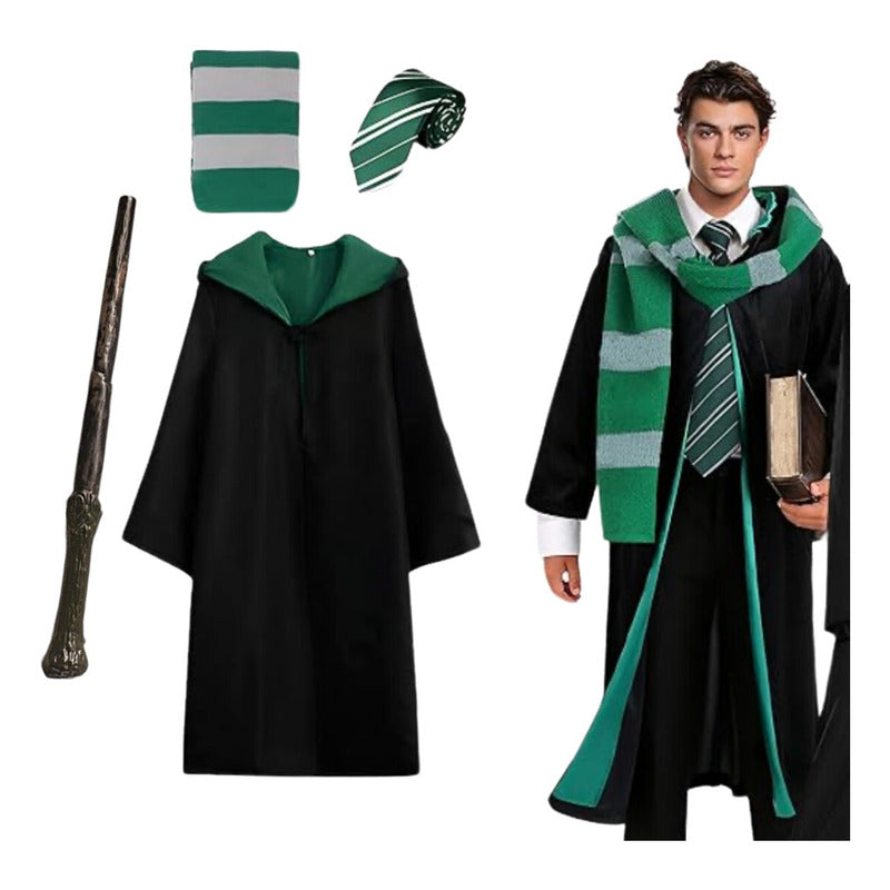 Capa Corbata Bufanda Varita De Harry Potter Disfraz Cosplay Adulto