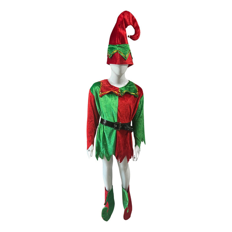 Disfraz Navideño De Elfo Niña-niño