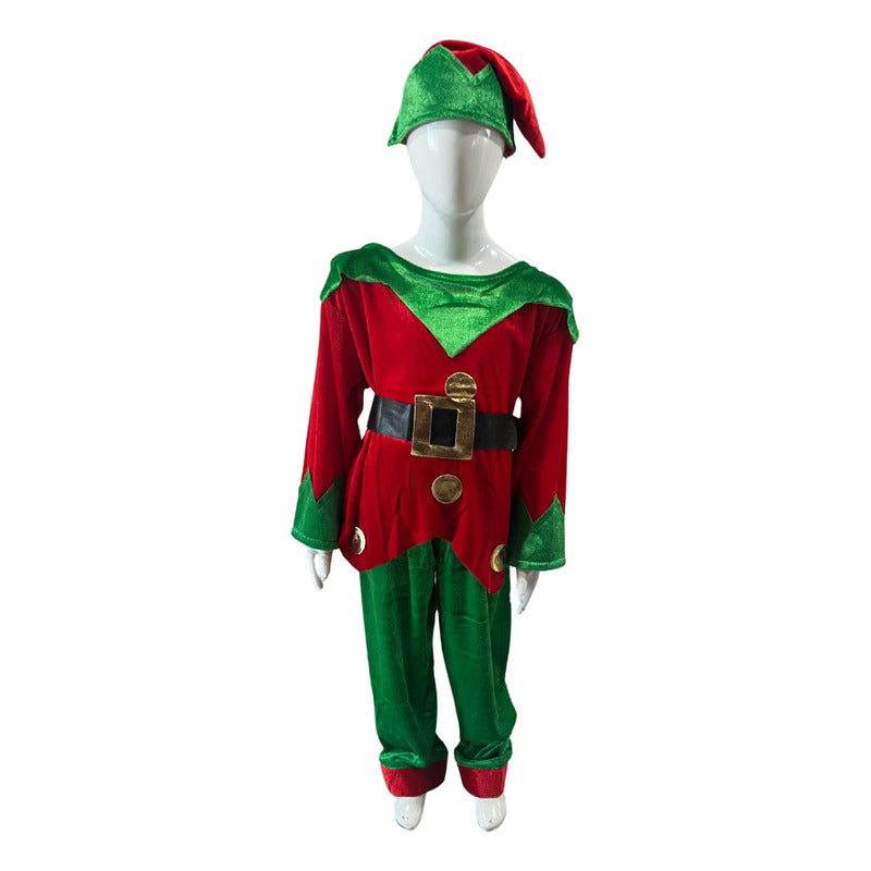 Disfraz Navideño De Elfo Niña-niño