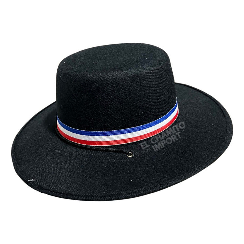 Sombrero Huaso Niño Fiestas Patrias - Cinta Roja/Azul/Blanco
