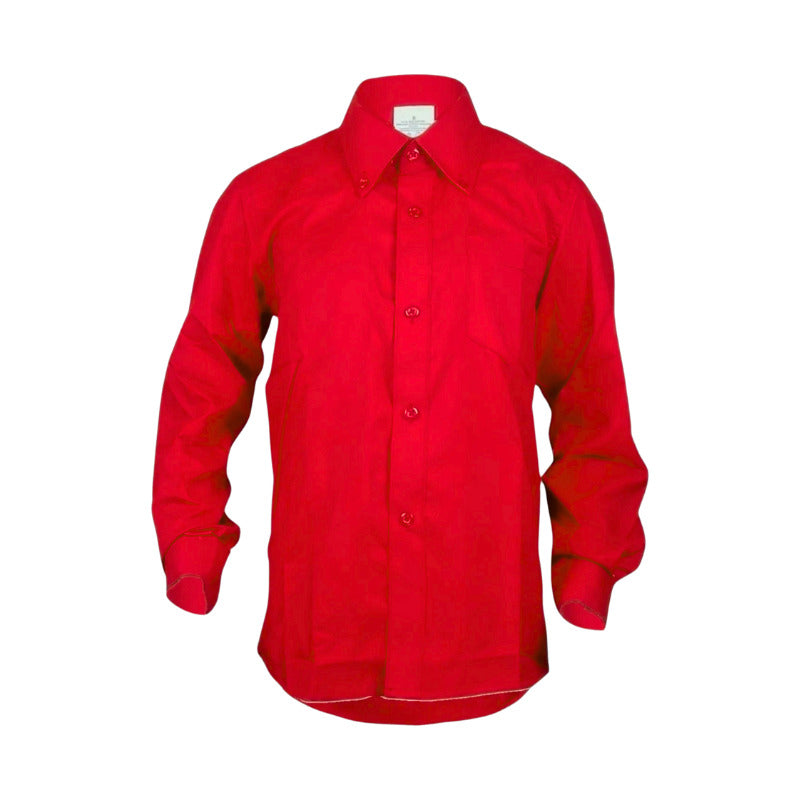 Camisa Para Trajes Típicos Juvenil Roja