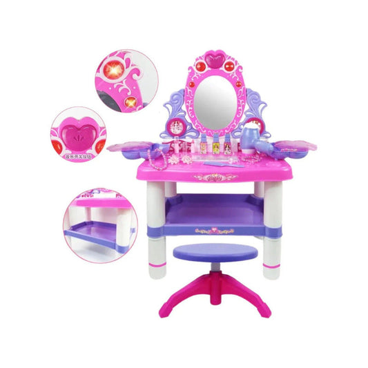 Tocador De Maquillaje Con Luz Y Sonido Juguete Para Niñas