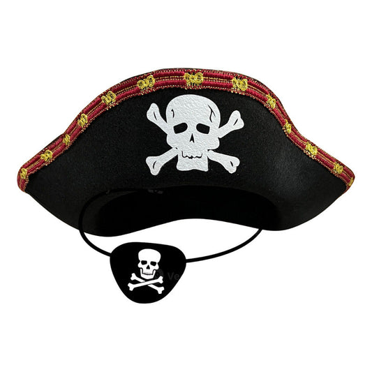 Sombrero Pirata + Parche Disfraz