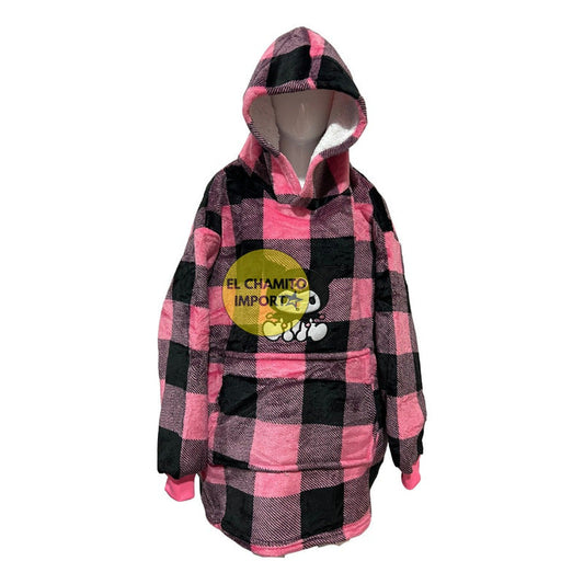 Maxi Poleron Sherpa Hello Kitty Kuromi Melody Kawaii Niñas