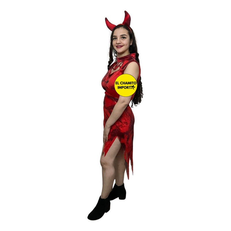 Disfraz Diabla Vestido Sexy Adulto Halloween