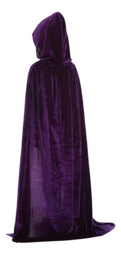 Capa Disfraz Morada Con Capucha Adulto