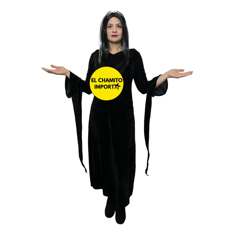 Disfraz De Morticia Addams Gótico Para Mujer