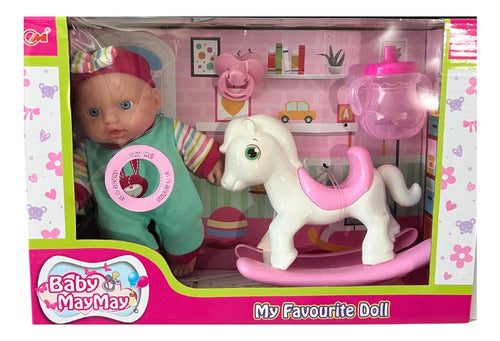 Bebé Llorón Con Pony balancin Juguete Niñas