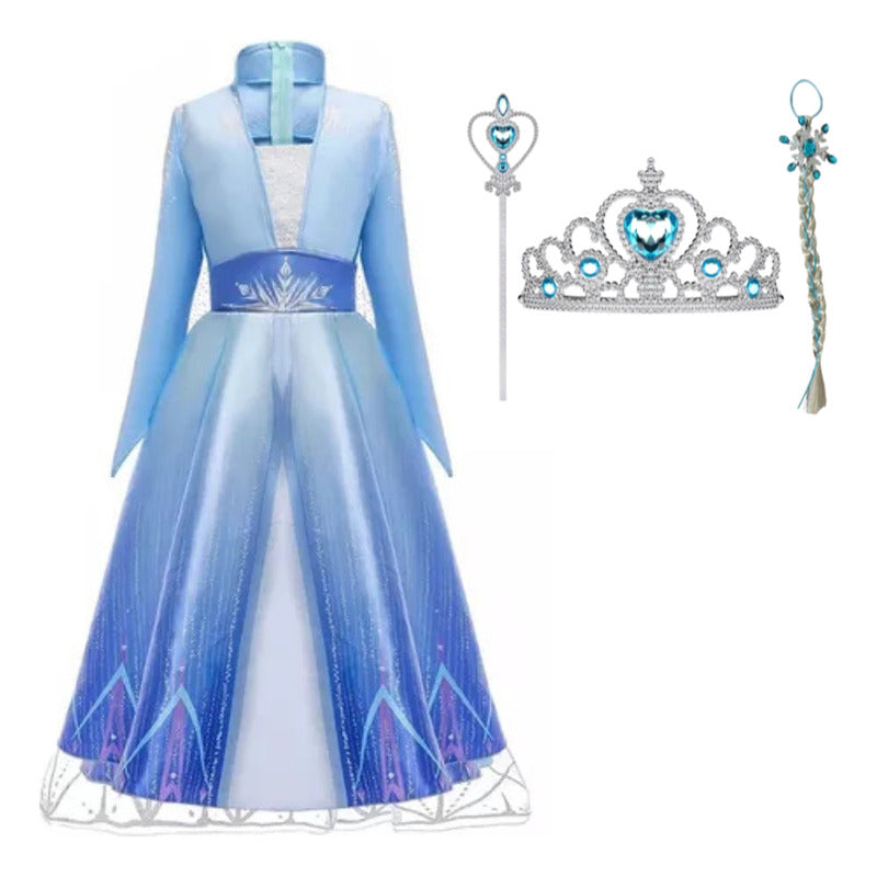 Disfraz Vestido Princesa Elsa Frozen + Accesorios