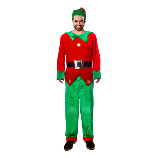 Disfraz Navidad Traje Elfo Hombre Adulto Navideño