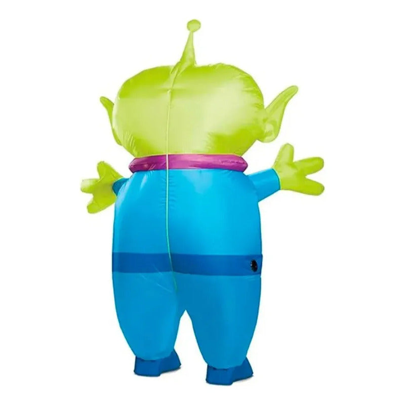 Disfraz Inflable Alien Animado Azul Adulto 160-190cm