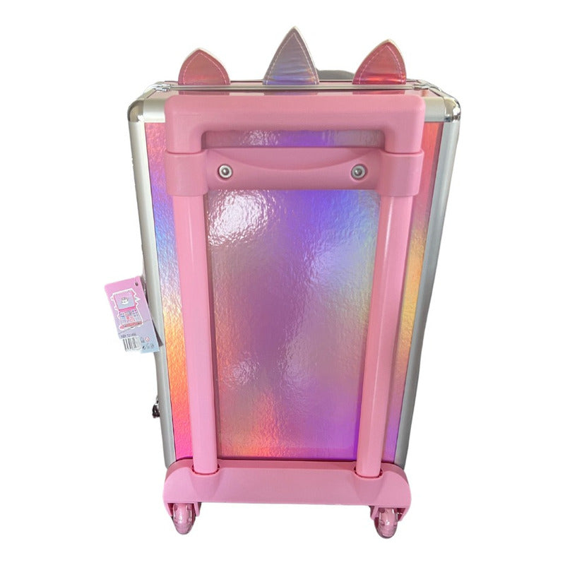 Set Maquillaje Infantil Niñas Maleta Con Ruedas Unicornio