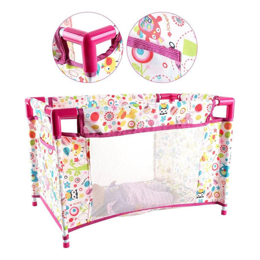 Cuna De Juguete Para Muñeca Corral Metalico Plegable