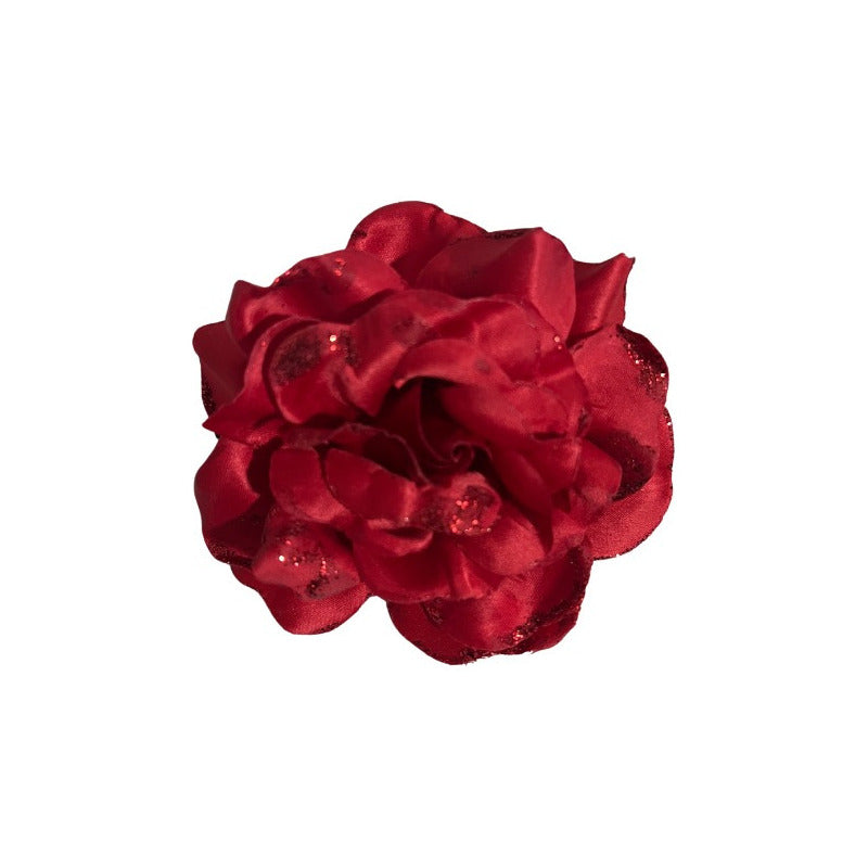 Set X12 Pinches De Flor Rosa Para Peinado Cabello Baile