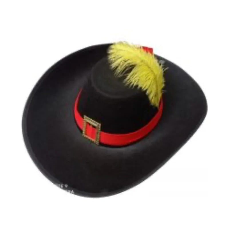 Disfraz Mosquetero Capa Sombrero Antifaz Espada Niños Negro Standar