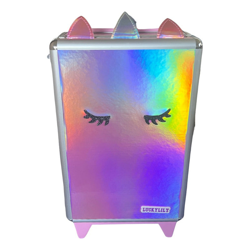 Set Maquillaje Infantil Niñas Maleta Con Ruedas Unicornio