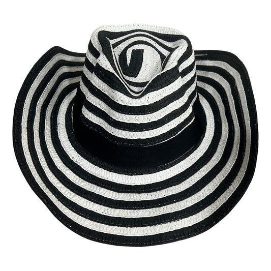 Sombrero Vueltiao Colombiano Unisex  Niño - Adulto Blanco-negro Chica Rayas