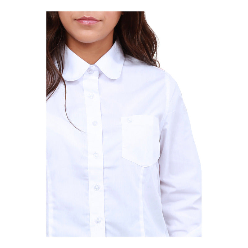 Blusa Colegio Niña Clásica Blanca
