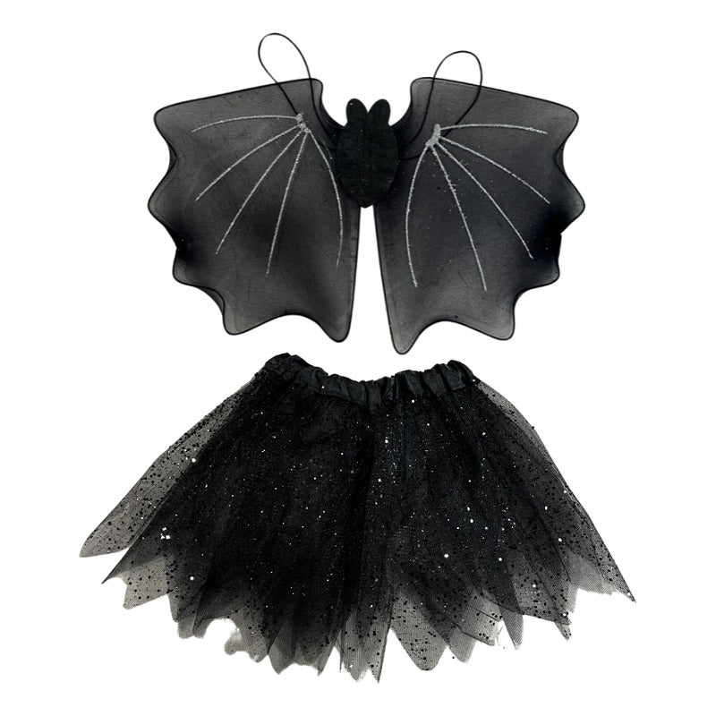 Disfraz Murcielago Niña Tutu + Alas Halloween